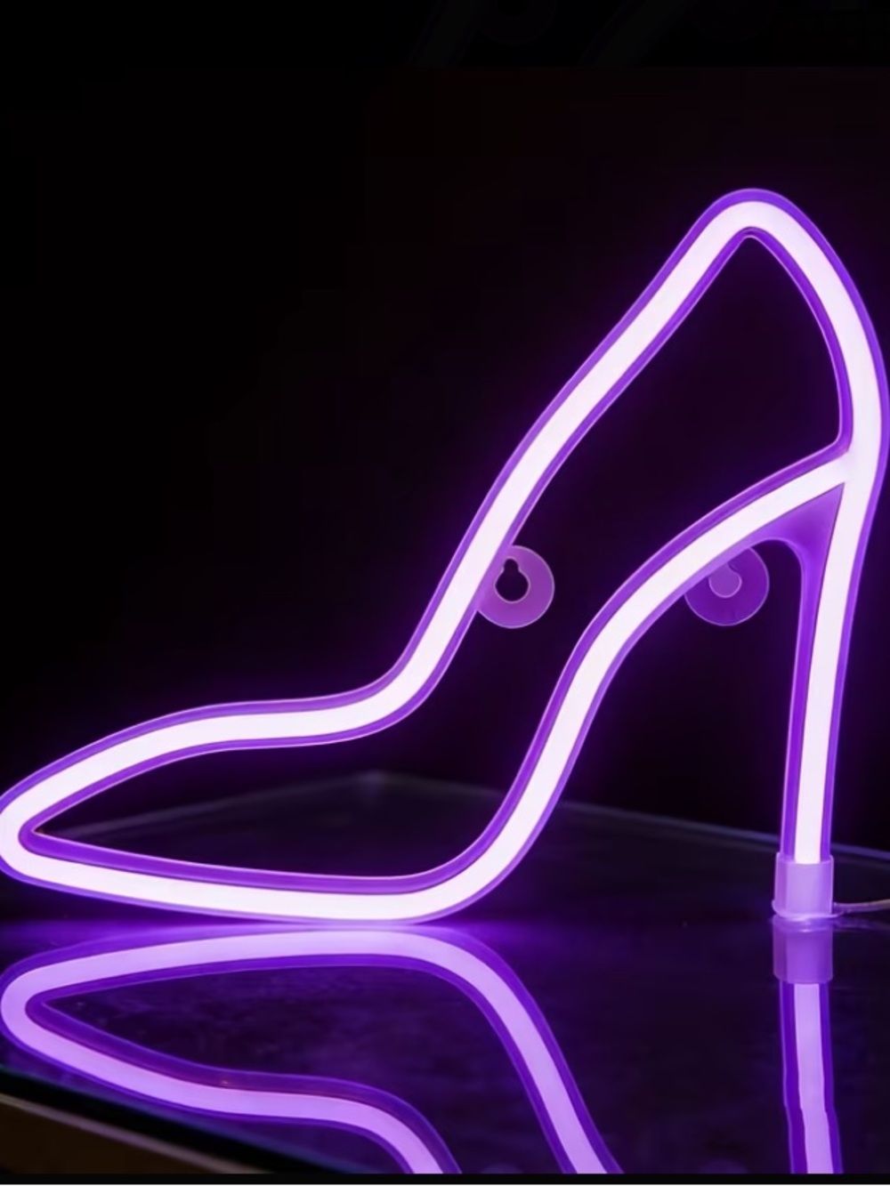 Purple Heel Neon Light